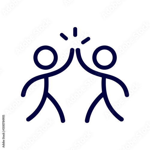 Sticky figure giving high five