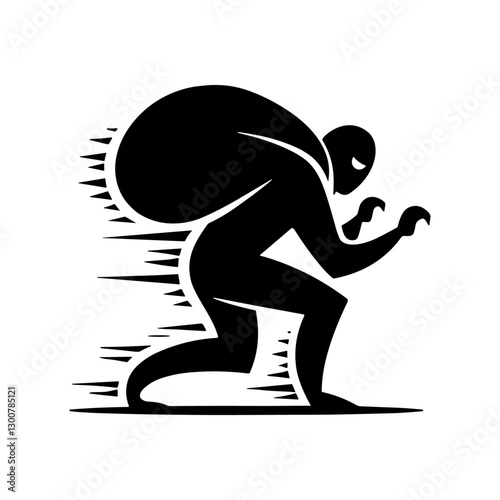 Thief icon vector 