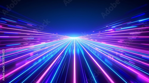 Abstract futuristic neon lines background