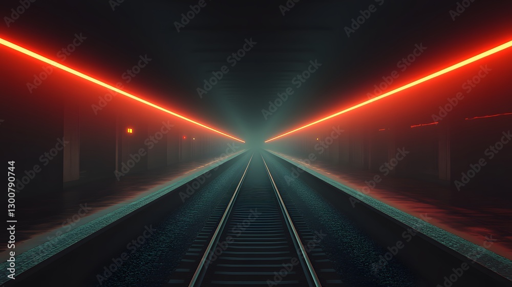 A Minimalist Illustration of Railroad Tracks Evoking a Sense of Endless Journey with Minimal Lines and Focus on Negative Space in Design A Minimalist Illustration of Railroad Tracks Evoking a Sense of Endless Journey with Minimal Lines and Focus on Negative Space in Design