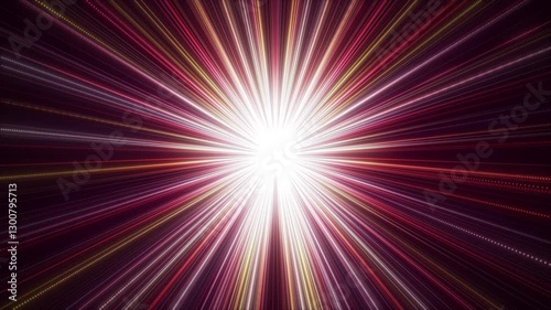 光の爆発 - 赤と白の輝き