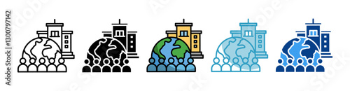 Corporate Social Responsibility  Icon Set Multiple Style Collection