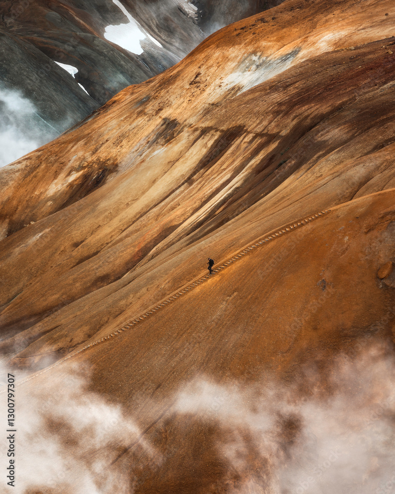 Photography Poster View of the vibrant Geothermal Kerlingarfjöll