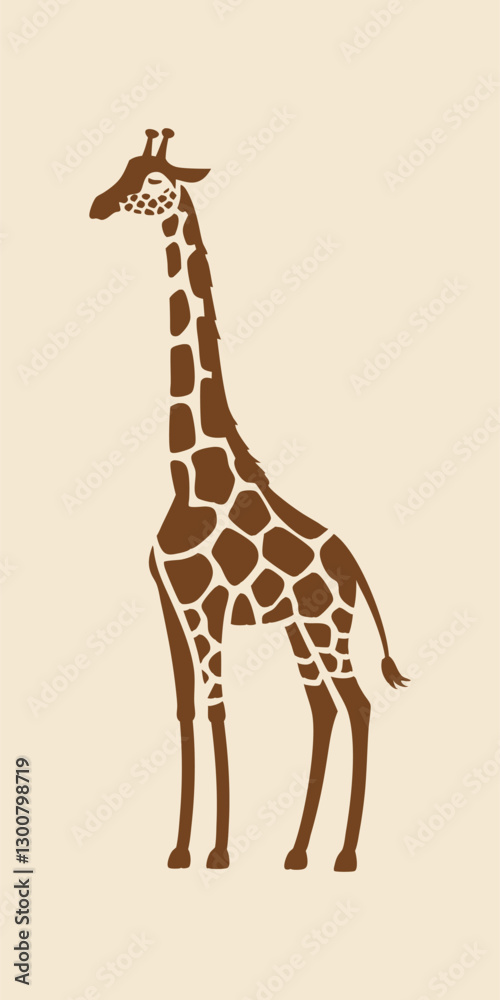 Obraz premium giraffe on vector illustration