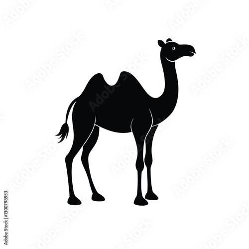 camel silhouette on white background
