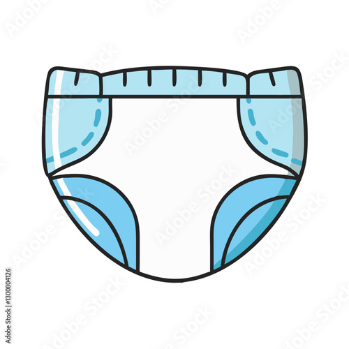 Diaper design with blue accents for infants and toddlers