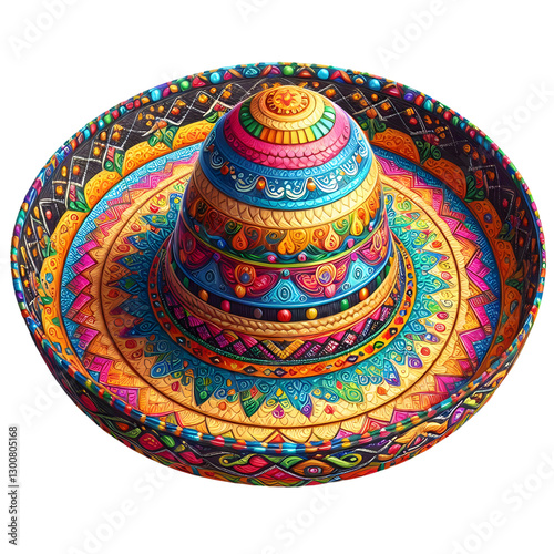Sombrero Hats for Cinco de Mayo – Festive Illustration isolated on transparent background