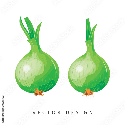 tasty onion isolated vector design illustration