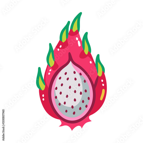 Fresh dragon fruit with vibrant colors and unique texture