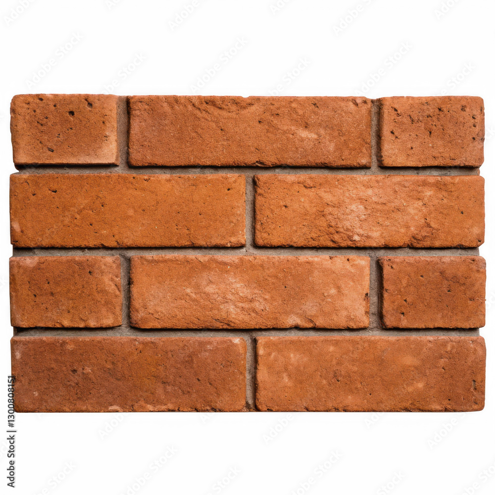 Obraz premium A sturdy arrangement of reddish-brown bricks with a rough texture, showcasing a classic masonry design.