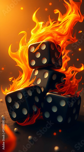 Fire dice wallpaper 