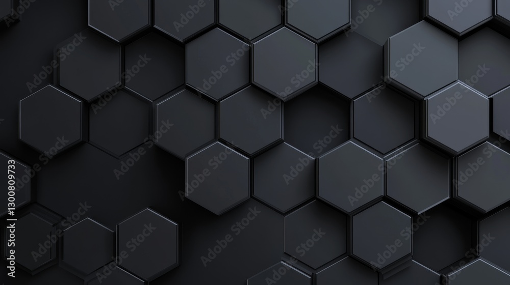 Black Hexagon Abstract Background Minimalist Design Black Hexagon Abstract Background Minimalist Design