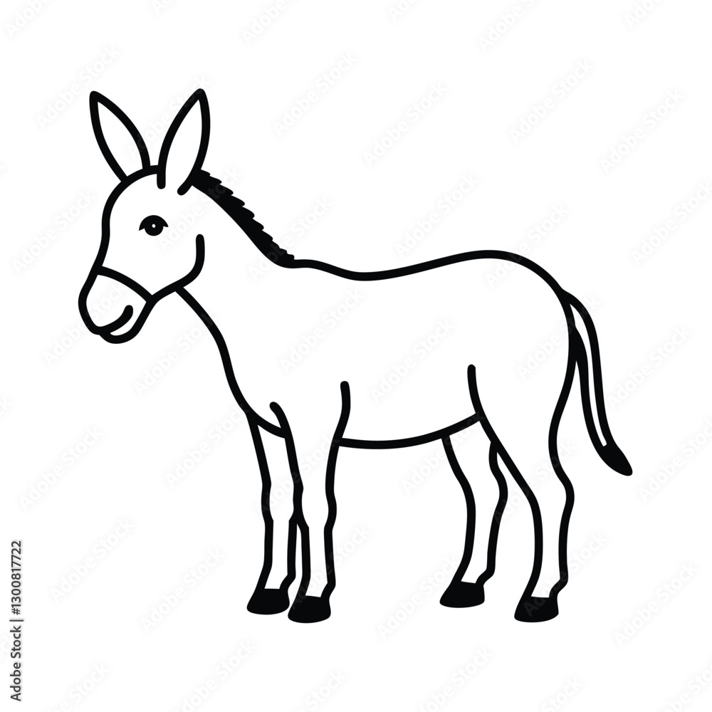 donkey isolated on white donkey isolated on white