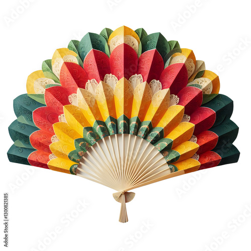 Cinco de Mayo Decorative Fan – Festive Illustration isolated on transparent background