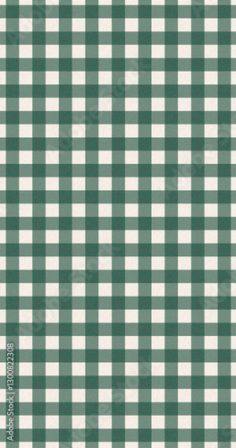 green gingham fabric texture pattern