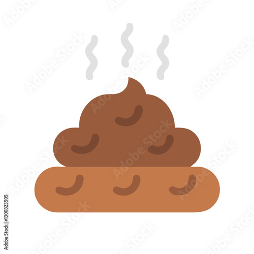 Cartoon representation of feces with steam rising above it