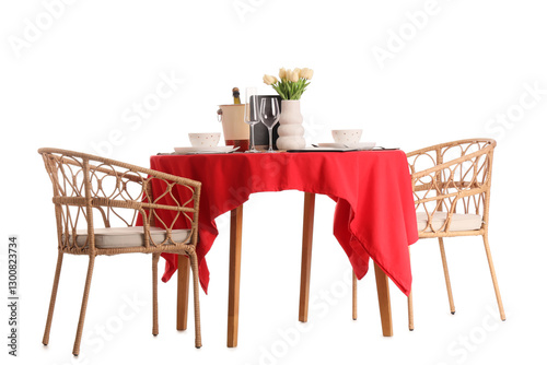 Served restaurant table wit...