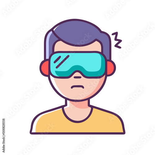 Feeling relaxed with sleep mask on man