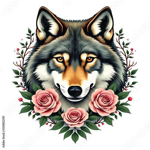 vector illustration of a wolf