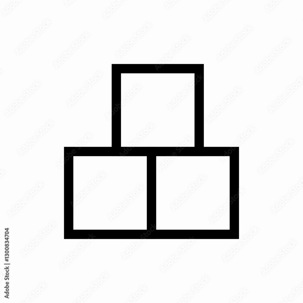 Stack of blocks structure icon vector sign Stack of blocks structure icon vector sign