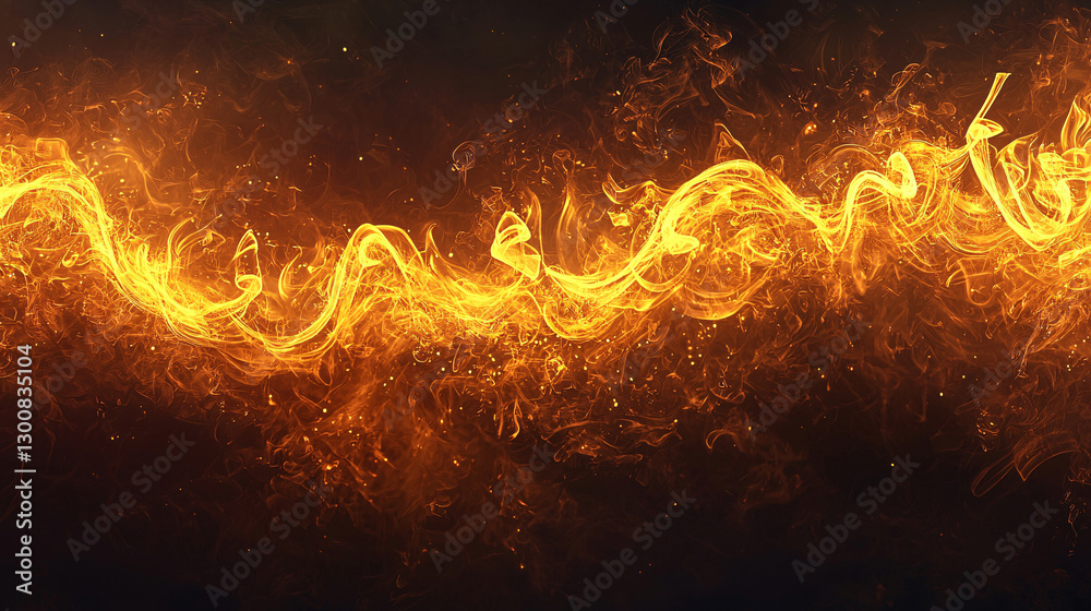 Fototapeta premium Burning Prophecies in Ethereal Flames