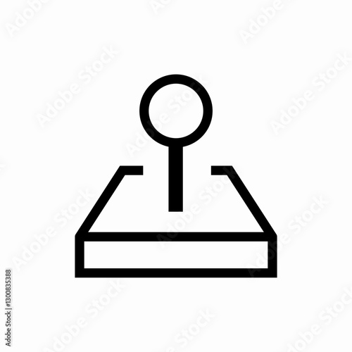 Arcade joystick gaming icon vector sign