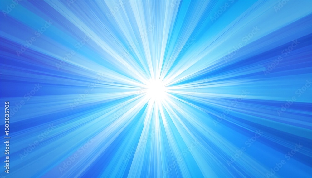 blue background with light rays shining from the center. blue background with light rays shining from the center.