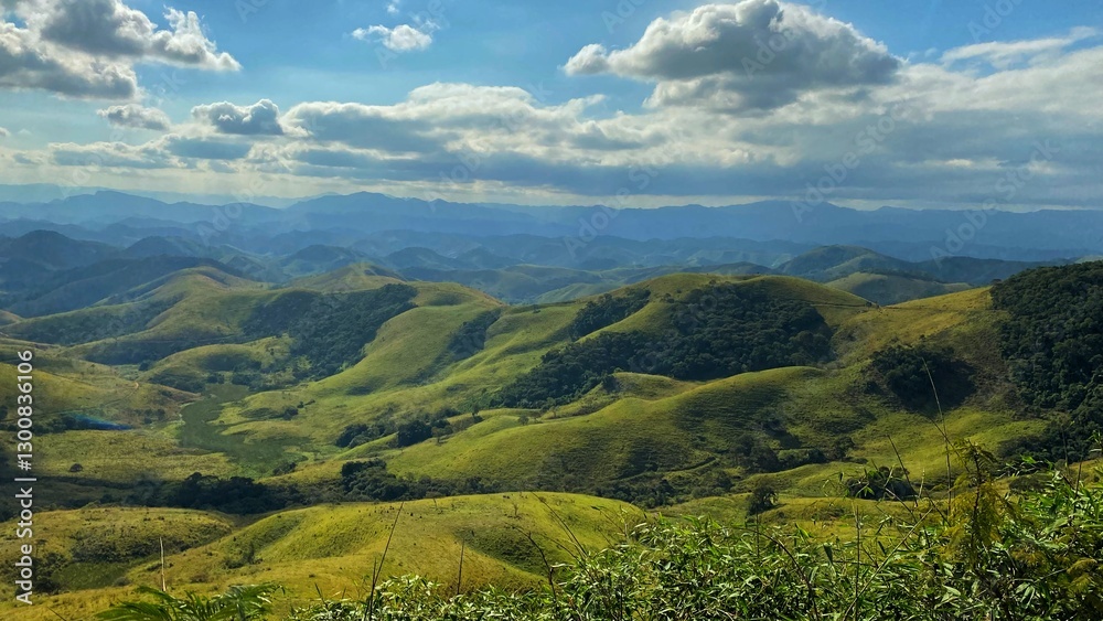 Fototapeta premium hills mountains valley green nature