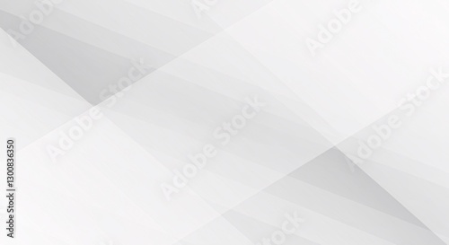 A clean and modern abstract background featuring overlapping, light gray geometric shapes and lines on a white backdrop