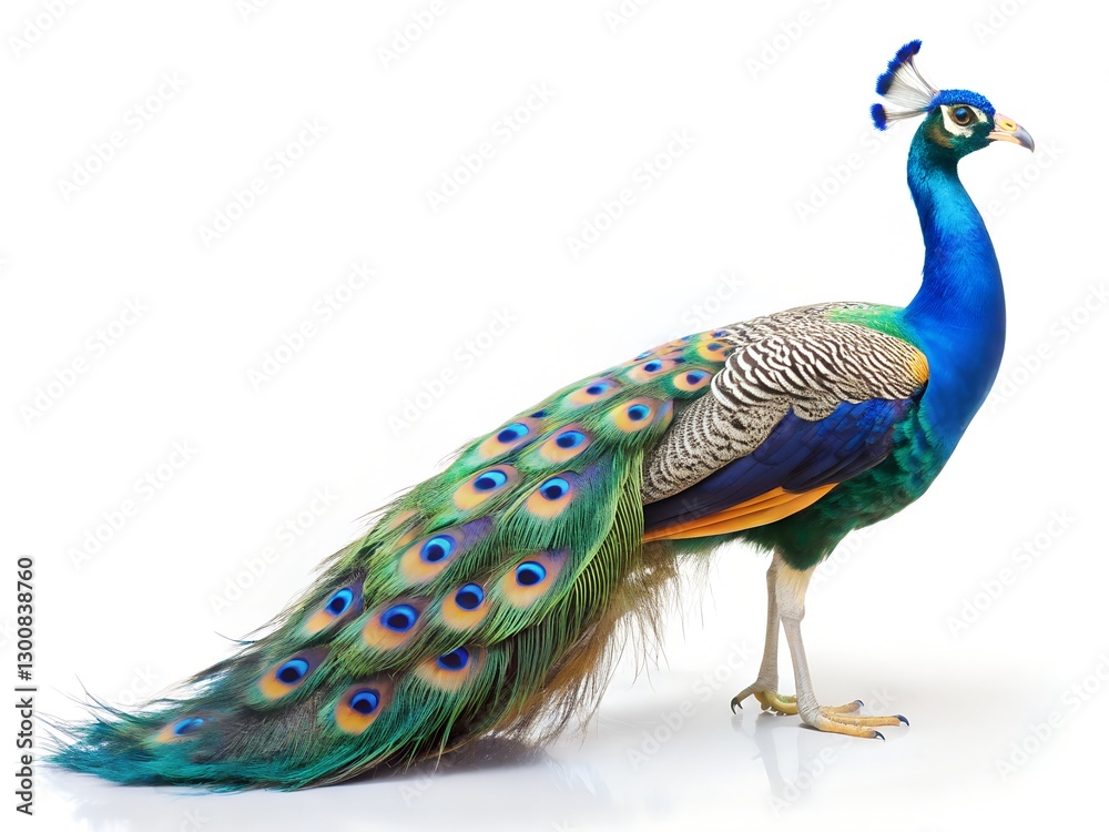 Obraz premium peacock isolated on white background