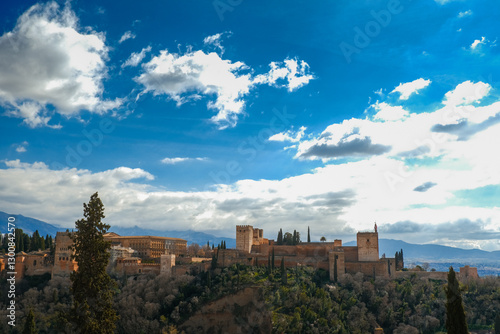 City architecture details. An old city surrounded by nature. Historic Spanish town
