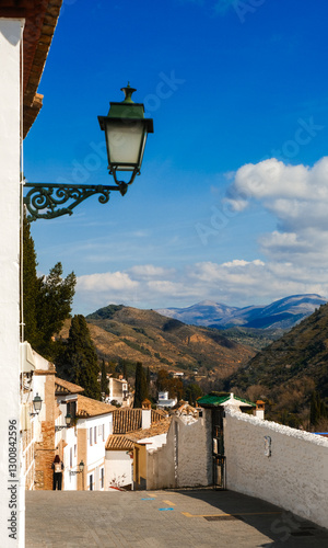 City architecture details. An old city surrounded by nature. Historic Spanish town