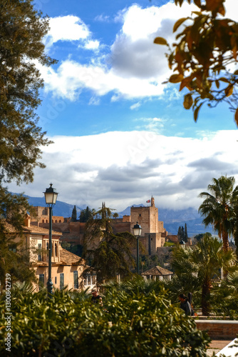 City architecture details. An old city surrounded by nature. Historic Spanish town