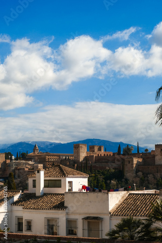 City architecture details. An old city surrounded by nature. Historic Spanish town