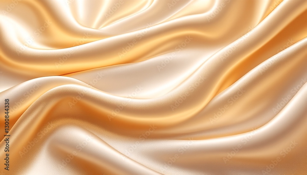 Obraz premium a close-up photograph of a folded piece of shiny gold satin fabric.