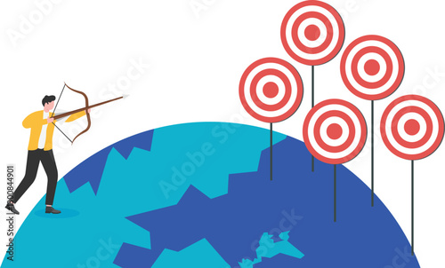Businessmen set their business goals to help them reach the top in the market, beat their competitors to the 1st place.

