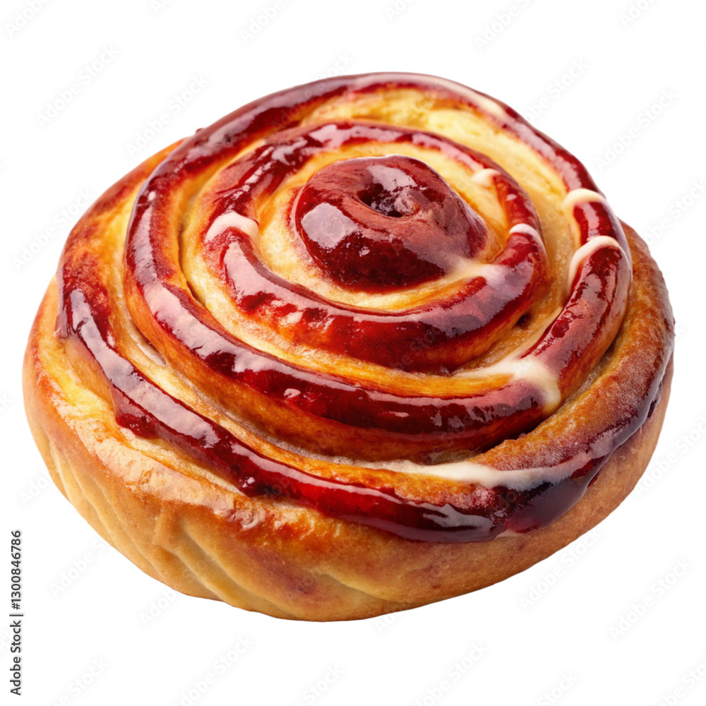 Fototapeta premium Lava Swirl Danish isolated on white background