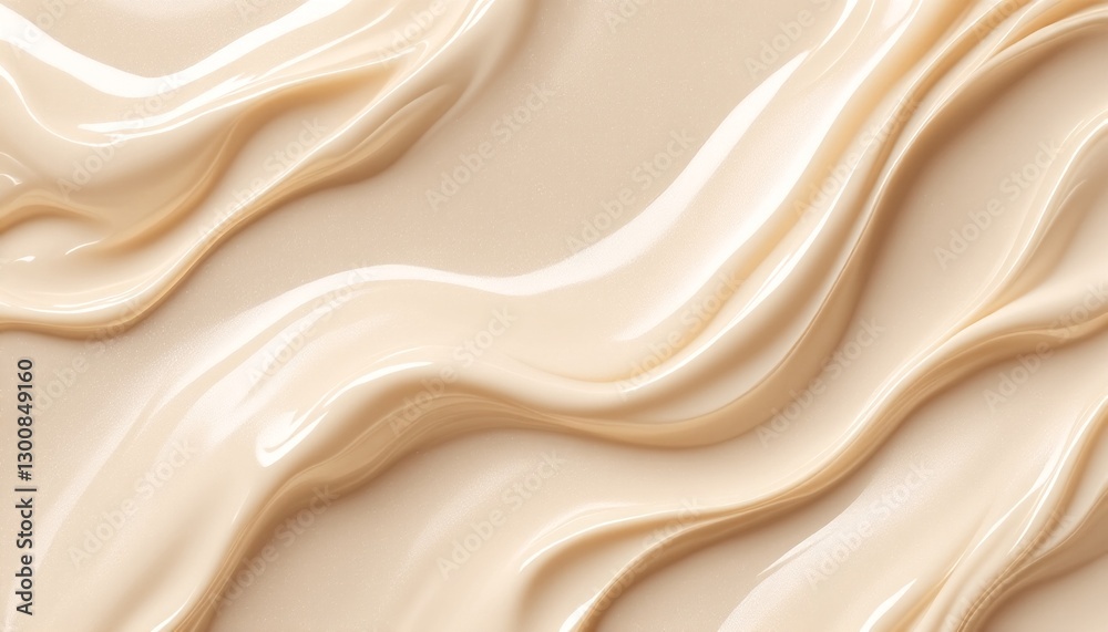A close-up photograph of a creamy substance with a smooth, even texture and a light beige color. A close-up photograph of a creamy substance with a smooth, even texture and a light beige color.