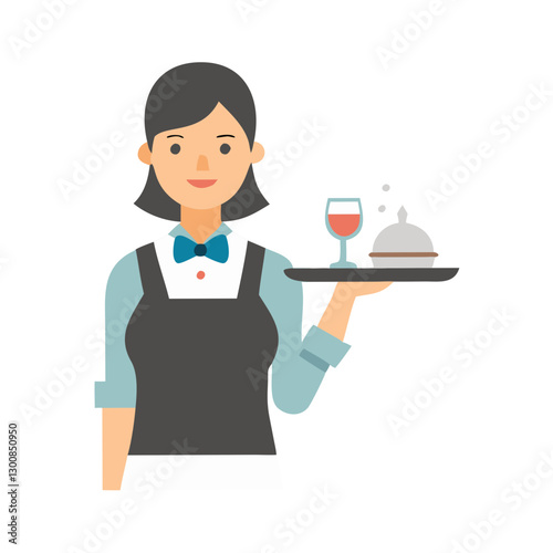 Waitress Vector Icon Design