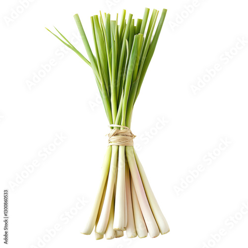 a bunch of lemongrass isolated on a white background