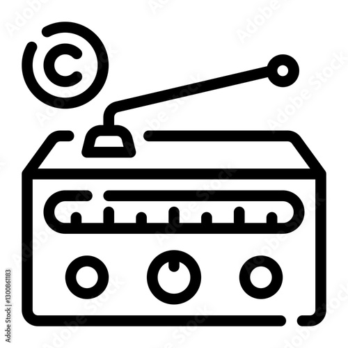 radio line icon