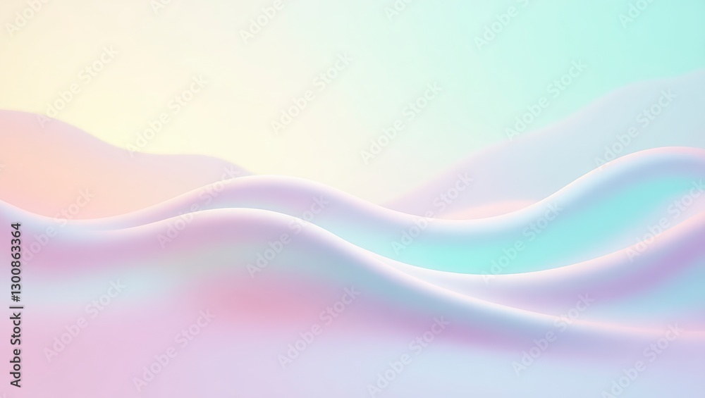 Fototapeta premium Soft pastel waves create a calming abstract background, perfect for gentle and dreamy designs.