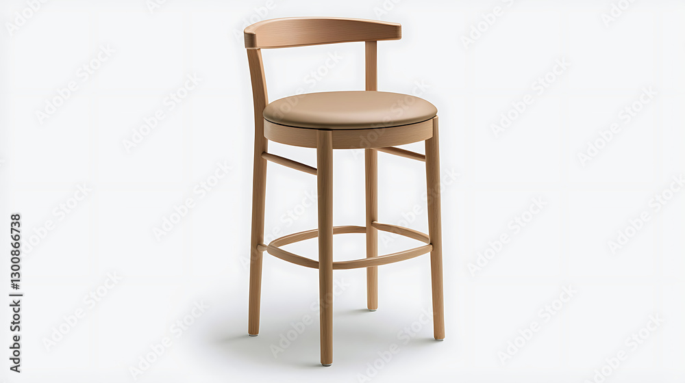 A wooden chair with a brown seat and back. generated using AI A wooden chair with a brown seat and back. generated using AI