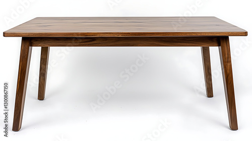 A wooden table with a white background. generated using AI