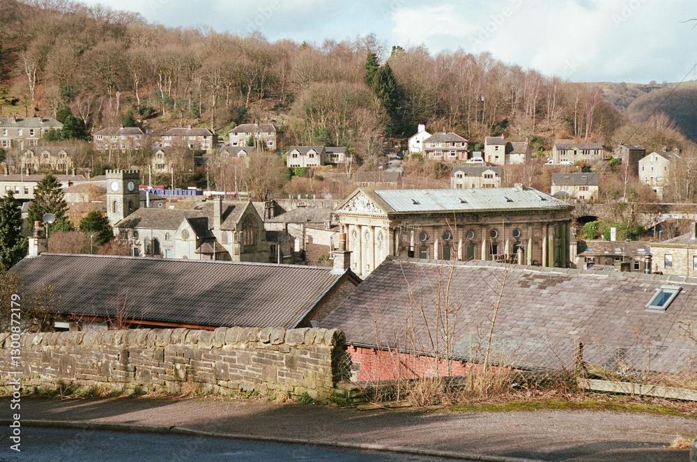 Todmorden, West Yorkshire, viewed from Longfield Road.