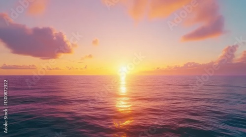 Serene Sunset over the Ocean: A Breathtaking View