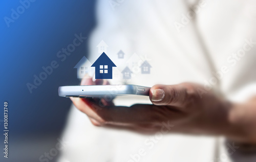 mano, telefono, applicazione,  immobiliare, agenzia immobiliare, casa,  photo
