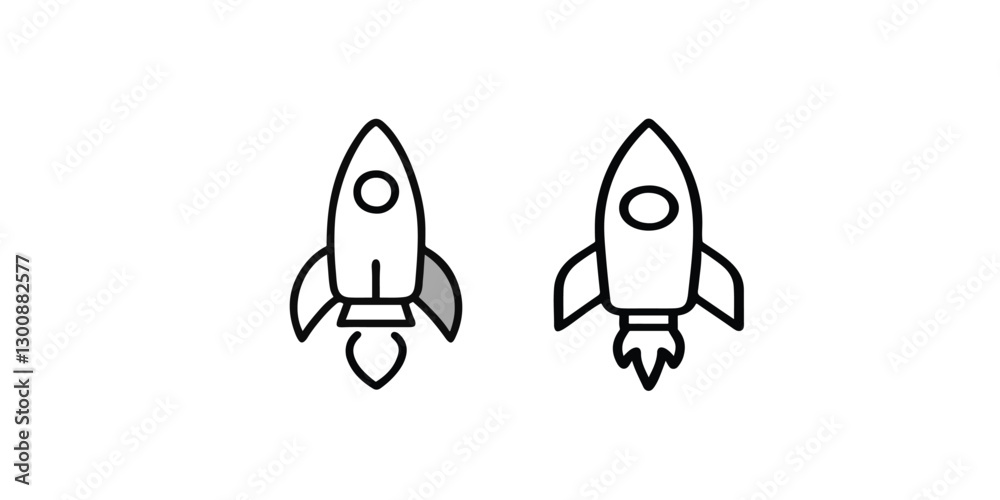 Print Rocket icon, rocket sign vector isolated on white background Print Rocket icon, rocket sign vector isolated on white background