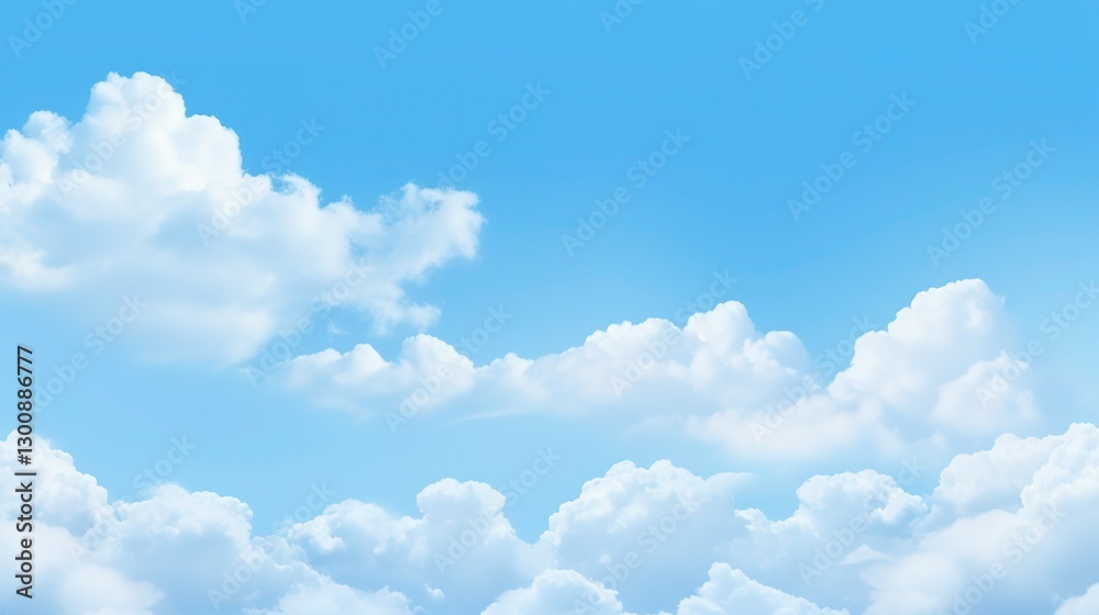 Blue sky with white clouds in the background. A natural summer or spring day with a light and bright sky. This design element can be used for a banner, wallpaper, card, poster, or template for text. Blue sky with white clouds in the background. A natural summer or spring day with a light and bright sky. This design element can be used for a banner, wallpaper, card, poster, or template for text.