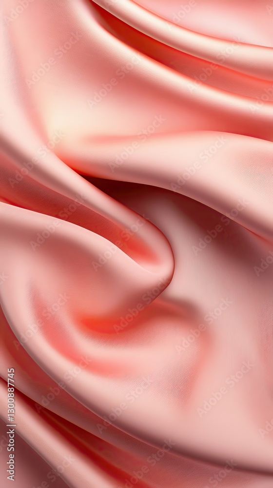 Fototapeta premium Soft pink silk fabric with elegant drapes.